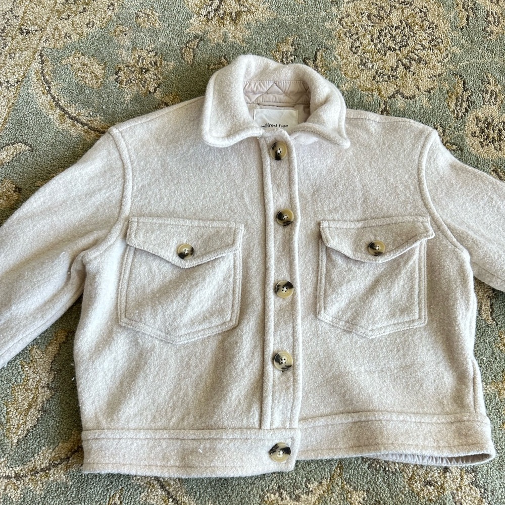 Aritzia Cropped Ganna Heather Bone
